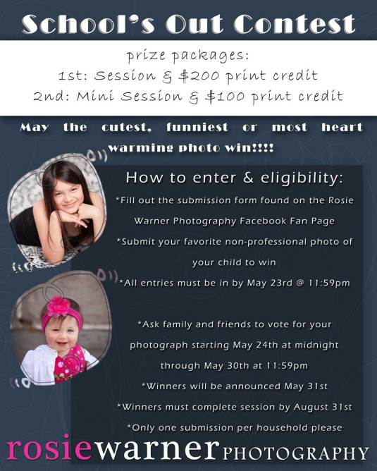 Rosie Warrner Photography photo contest for Facebook, Free Photos, cutest kid contest